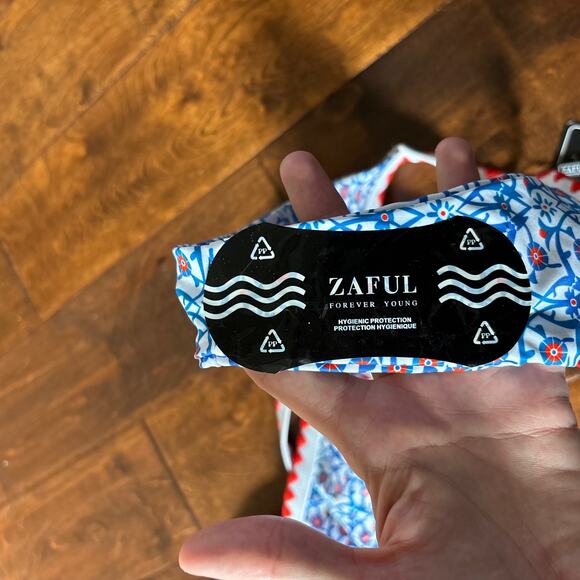 NWT ZAFUL Bohemian Printed High Cut Two Piece Bandeau Swimsuit Size S 4 - Picture 11 of 11